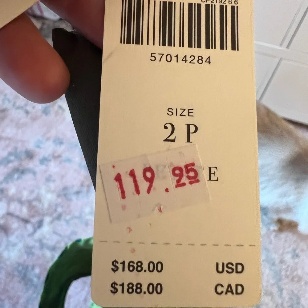 NWT Green Anthropologie Dress Size 2P - Picture 3 of 4